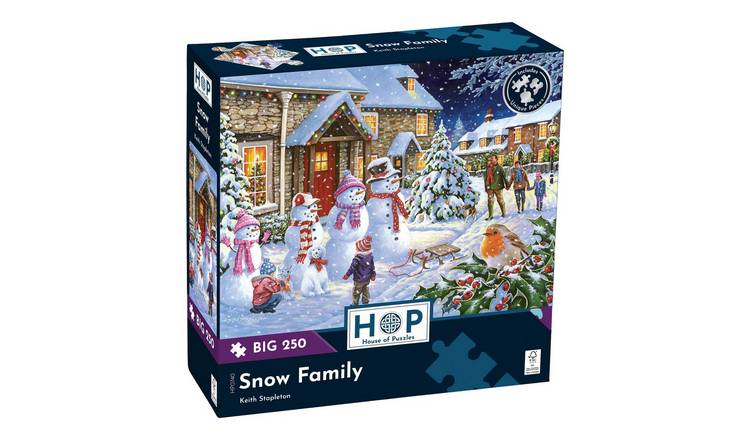 The House of Puzzles Snow Family BIG 250 Piece Jigsaw Puzzle