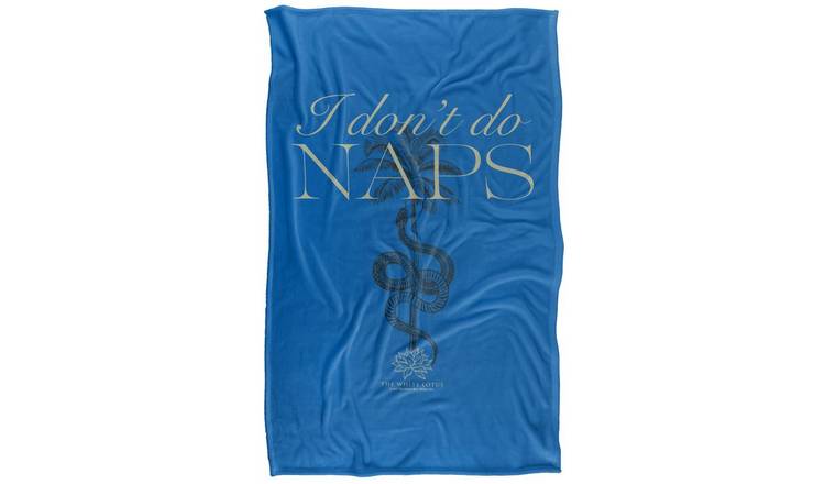 The White Lotus I Don't Do Naps Blanket - 147cm x 91cm