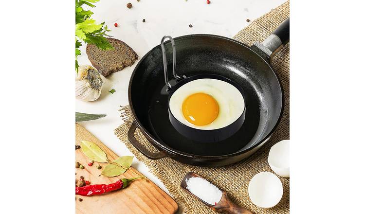Orsina Bellano Set of 2 Non-Stick Egg Rings – Black and Silver