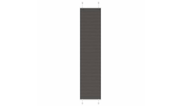 Walplus Polyester Pleated Blind - Black - 50 x 200 cm