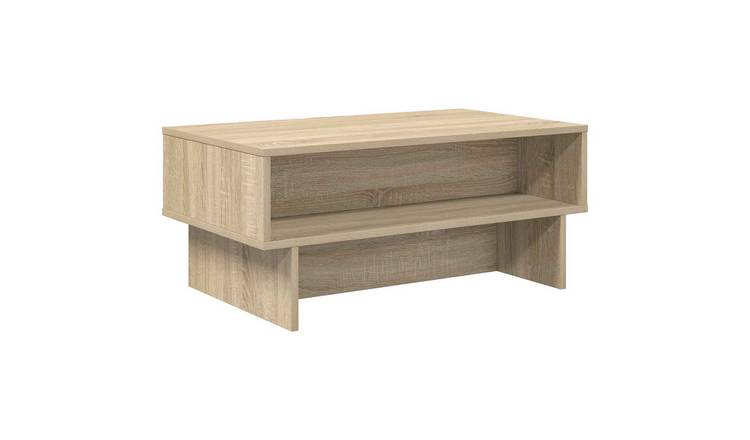 Walplus Engineered Wood Coffee Table - Sonoma Oak - 80 x 46 x 35 cm