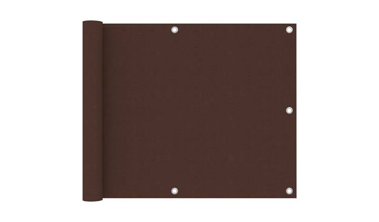 Walplus Polyester Oxford Balcony Screen - Brown - 75 x 500 cm