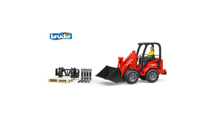 Bruder 1:16 Schäffer Compact Loader 2630 with Figure and Accessories - Red