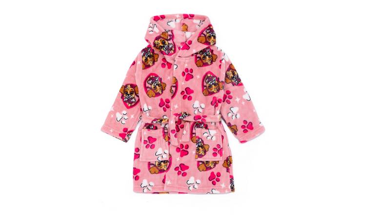 Paw Patrol Kids Girls Hooded Bathrobe 4-5 Years - Pink
