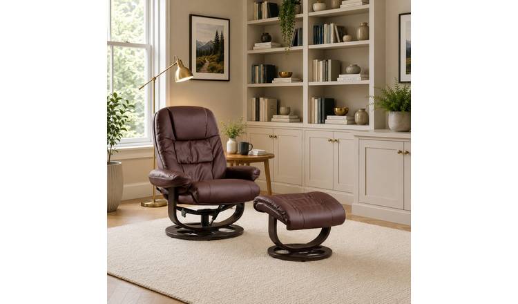 Artemis Home Burdell Swivel Recliner - Burgundy