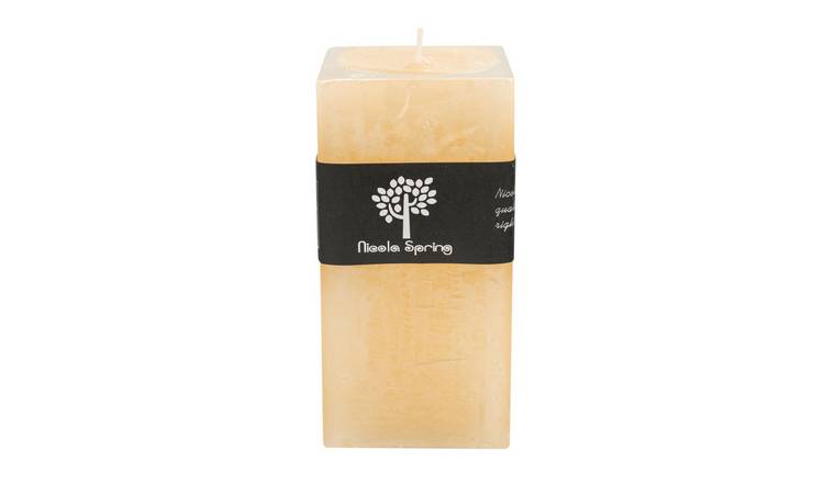 Nicola Spring 130ml Square Vanilla Pillar Candle - Cream