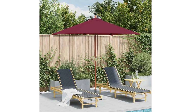 Walplus Garden Parasol - Bordeaux Red - 150 x 200 x 235 cm