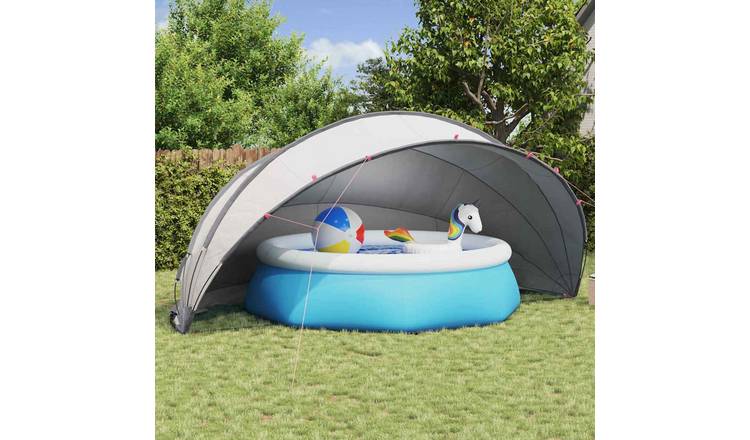Walplus Polyester Pool Dome - Grey and Orange - 546 x 516 x 250 cm