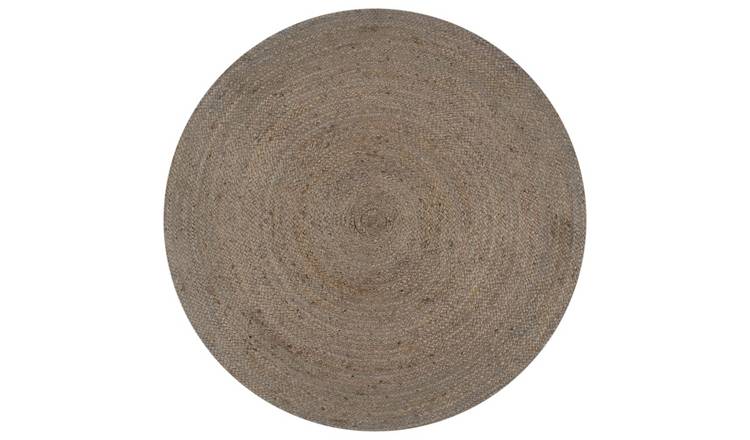 Walplus Jute Round Rug - Grey - 90 cm