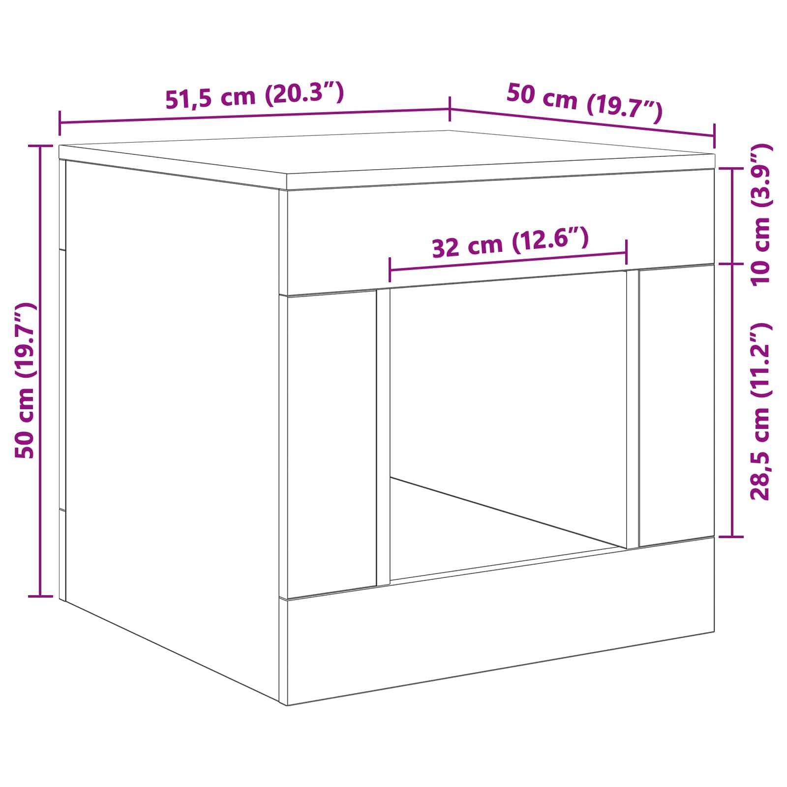 Walplus Coffee Table - White - 51.5 x 50 x 50 cm - Image 7