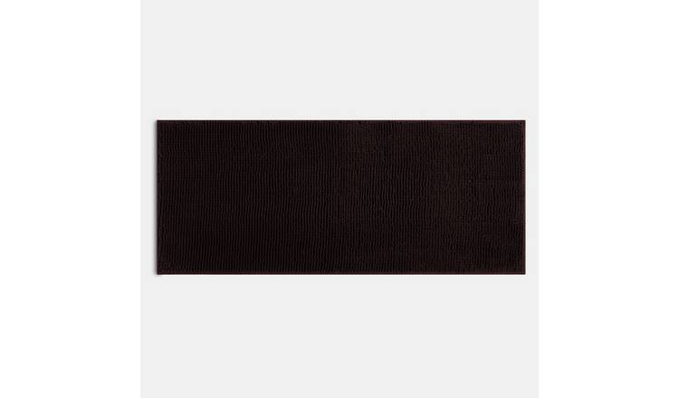 OHS Chenille Style Bath Mat Runner - 45 x 110cm - Chocolate