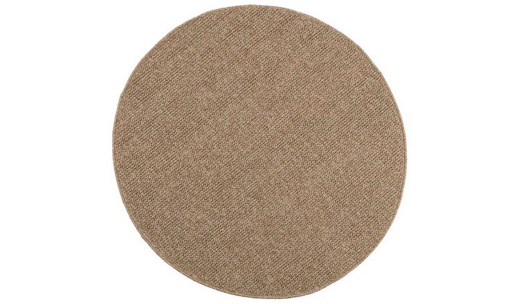 Walplus Agira Polyester Round Area Rug - Natural - 120 x 120 cm