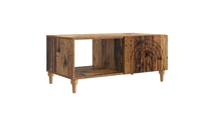 Walplus Engineered Wood Coffee Table - Old wood - 90 x 50 x 40 cm