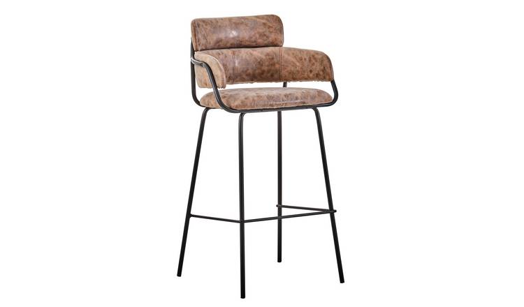 Orsina Tamzin Faux Leather Bar Chair – Brown