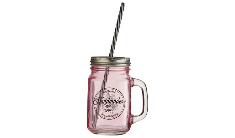 Orsina Bocal Mason Jar Mug – Pink