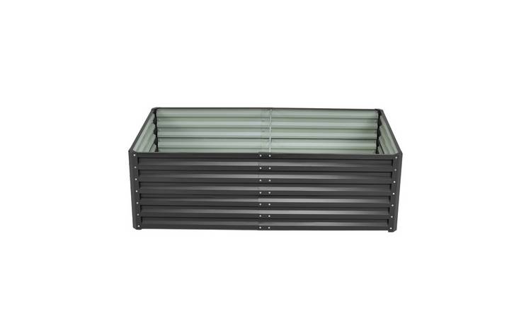 Living and Home 180cm Metal Raised Garden Bed - Anthracite