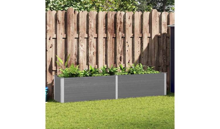 Walplus WPC Raised Garden Bed - Grey - 250 x 50 x 54 cm