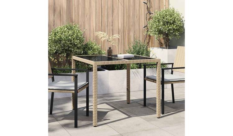 Walplus Garden Table - Beige - 90 x 90 x 75 cm