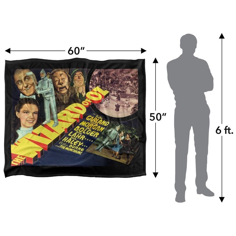 Wizard Of Oz Vintage Poster Soft Touch Blanket - 127cm x 152cm - Image 4