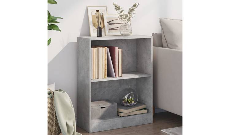 Walplus Engineered Wood Bookshelf - Stone Grey - 60 x 24 x 76 cm