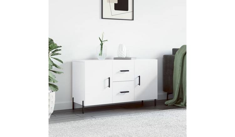 Walplus Engineered Wood Buffet Sideboard - White - 100 x 36 x 60 cm