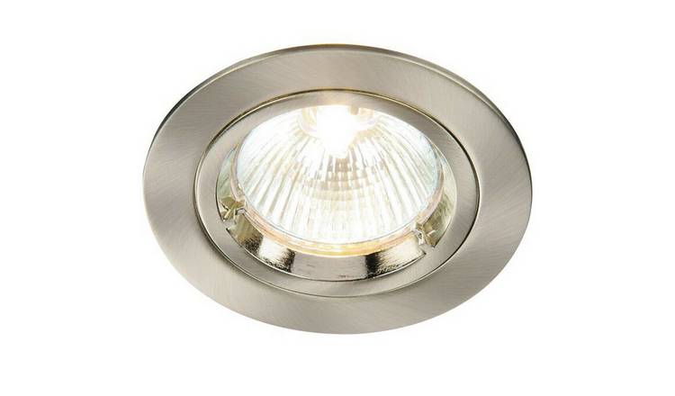 Loops Direct Die Cast Aluminium Fixed Recess Ceiling Downlight - Satin Nickel