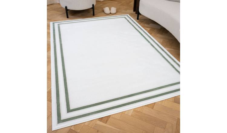 The Rugs Green Carmel Bordered Rug - 200 x 290cm