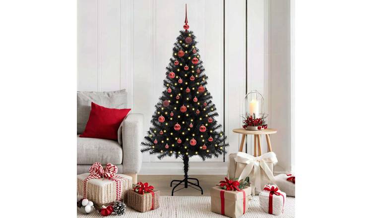 Walplus 150 LED Lights Artificial Christmas Tree - Black - 150 cm