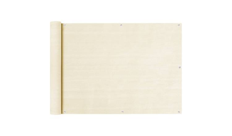 Walplus HDPE Balcony Screen - Cream - 75 x 500 cm