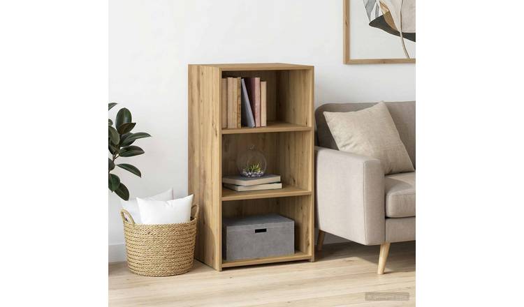 Walplus 2 Shelf Rectangular Sideboard - Artisan Oak - 50 x 41 x 93 cm