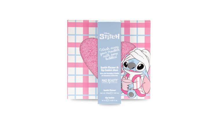Mad Beauty Disney Stitch Lip Balm and Bath Fizzer Duo - Jasmine & Vanilla