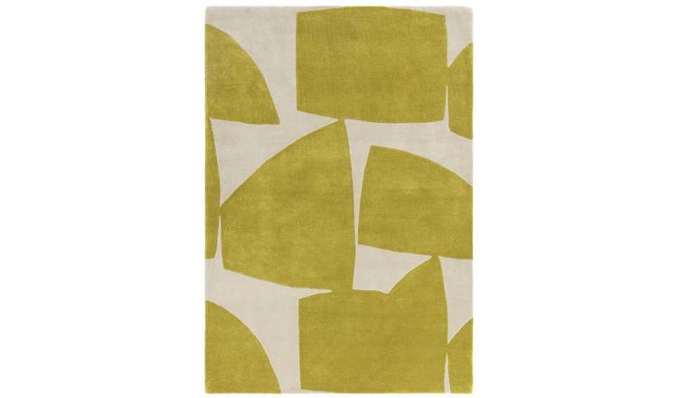 Mega Flooring Yellow Modern Abstract Rug - 120 x 170cm