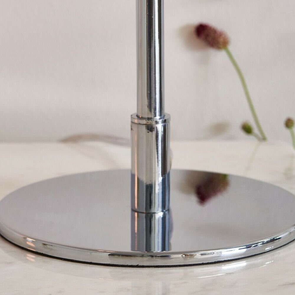 Loops Direct LED Compatible Steel Table Lamp - Chrome - Image 5