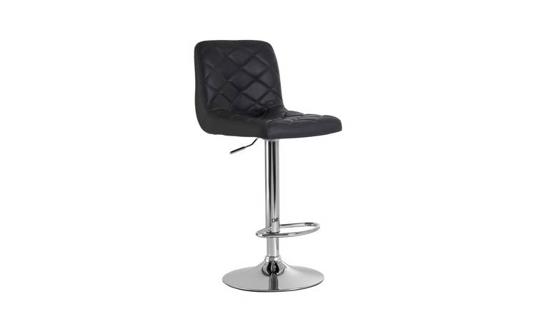 Orsina Tara Faux Leather Adjustable Bar Chair – Grey & Chrome
