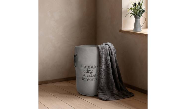 OHS Slogan Laundry Hamper - Grey