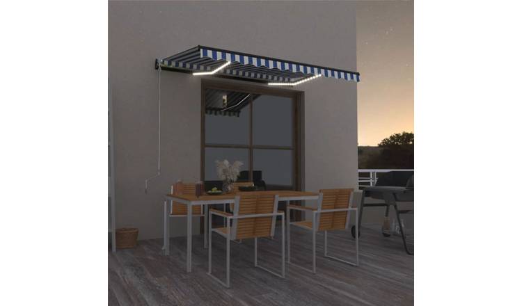 Walplus Electric Polyester - Blue and White - 400x300 cm - Anthracite Frame