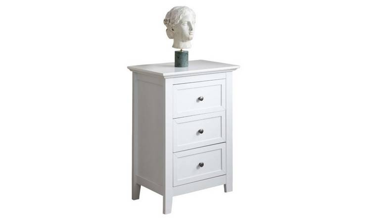 Noa & Nani Karlstad 3 Drawer Side Table - White