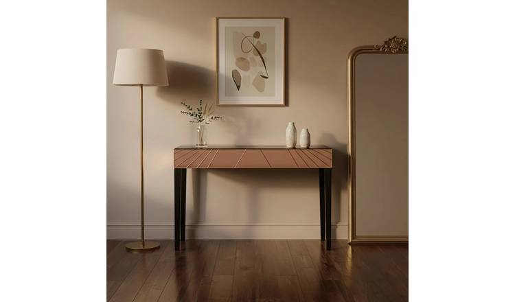 Orsina Kensington Townhouse Earl Mirrored Glass Console Table – Gold