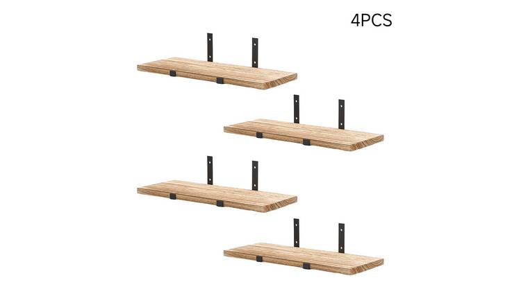 Living and Home Set of 4 Wall Floating Shelves