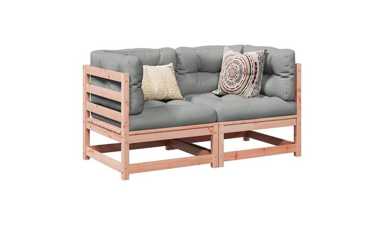 Walplus Wood Garden Sofa Set - Brown - 70 x 70 x 67 cm