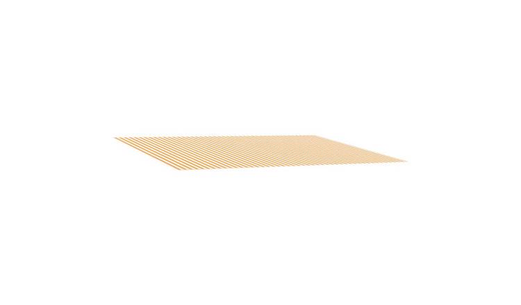 Walplus Polyester Awning Replacement Fabric - Yellow and White - 600 x 350 cm