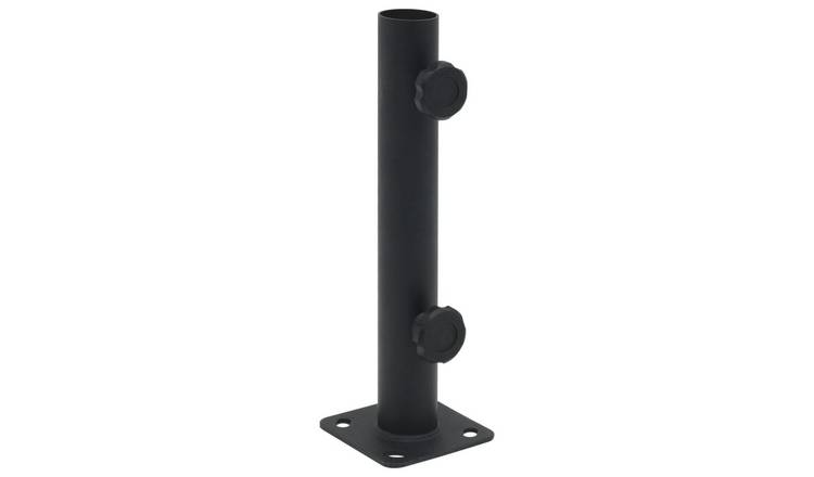 Walplus Steel Parasol Base for dia / Pole Matt - Matt Black - 9.5 x 9.5 x 30 cm