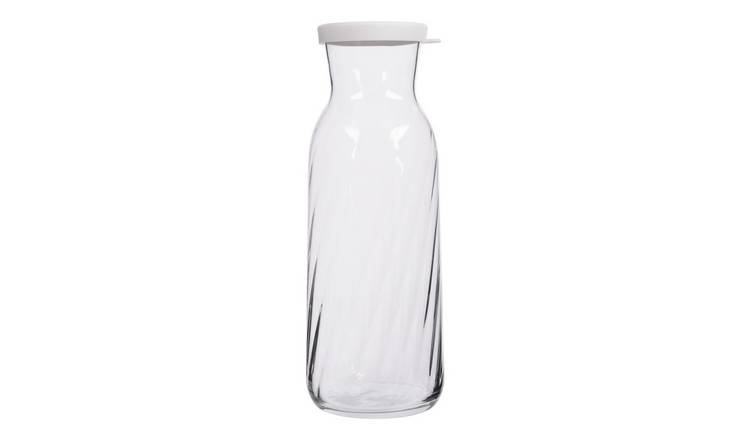LAV Fonte Optic Glass Carafe - 1.2L - White Lid