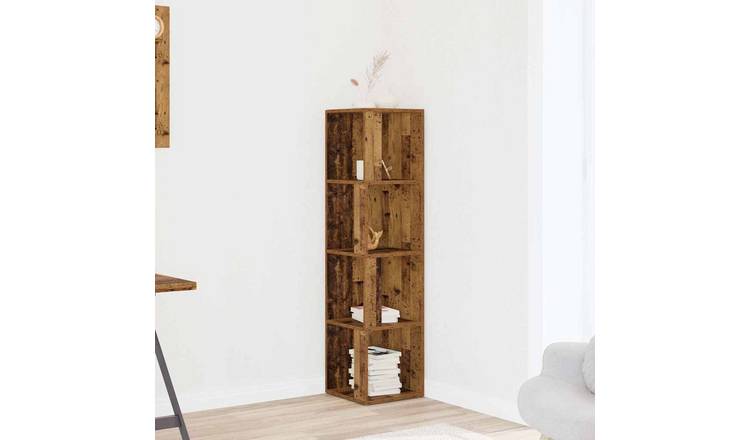 Walplus Engineered Wood Cabinet - Dark Wood - 33 x 33 x 132 cm