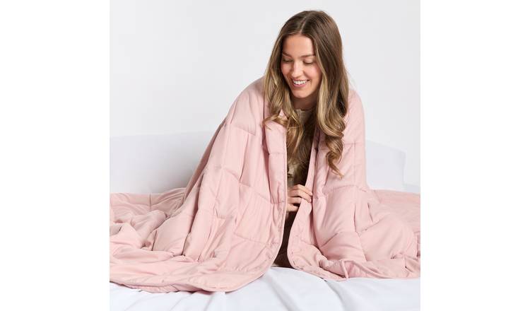 OHS Supersoft 10kg Weighted Blanket - 150x200cm - Blush