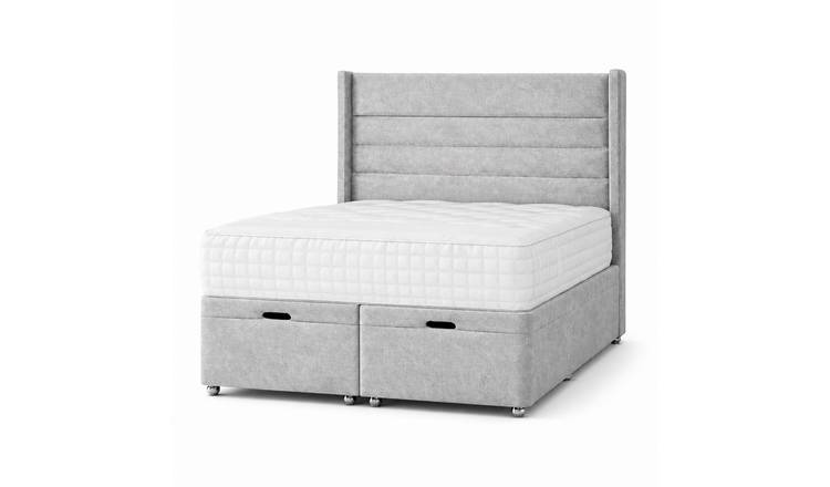 Comfy Deluxe Alpha  5ft King Size Ottoman End Lift  Bed Set - Naples Silver