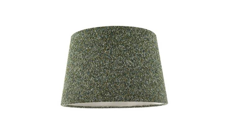 Happy Homewares Forest and Sage Green Textured Wool Fabric Lampshade - 30cm