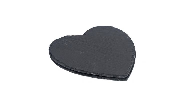 Argon Tableware Heart Slate Placemats - Pack of 2