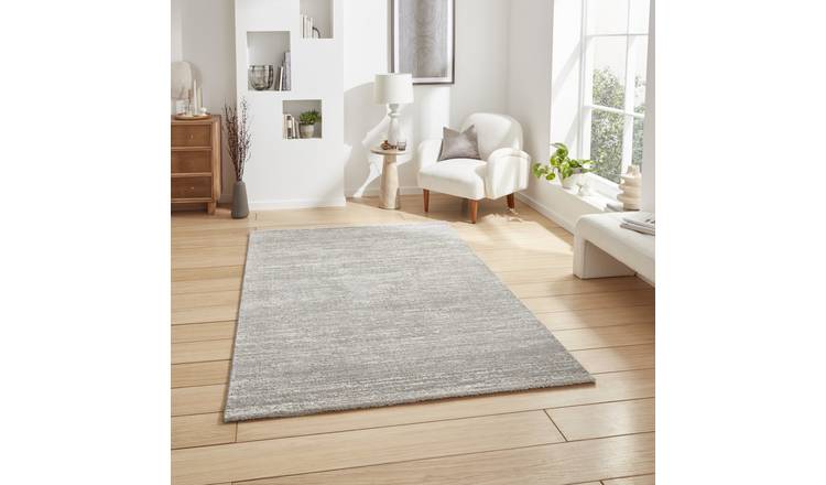 Mega Flooring Grey Modern Plain Rug - 120 x 170cm