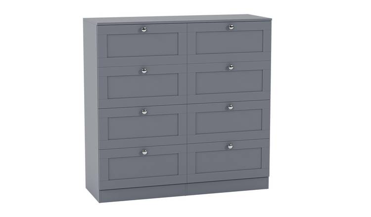 Vida Designs Altino 8 Drawer Chest - Grey